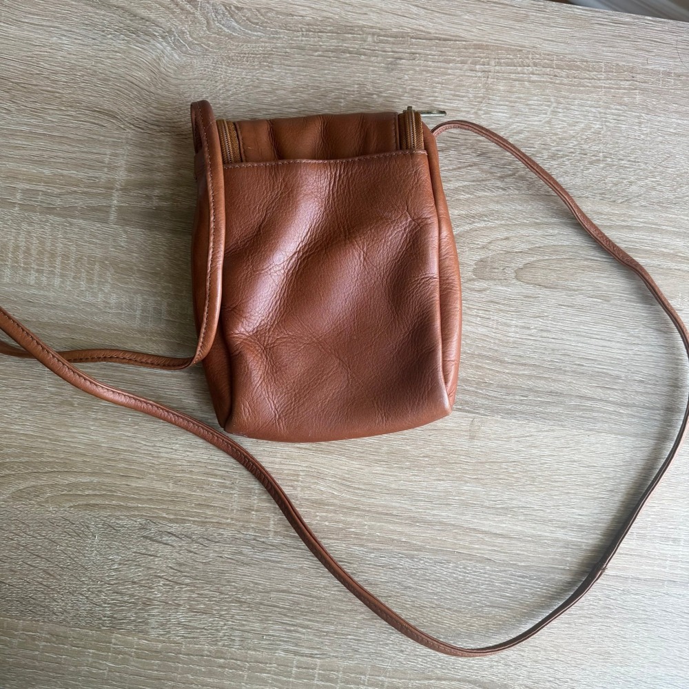 Hobo International‎ Vintage Cognac Brown Leather Crossbody Bag Small Messenger